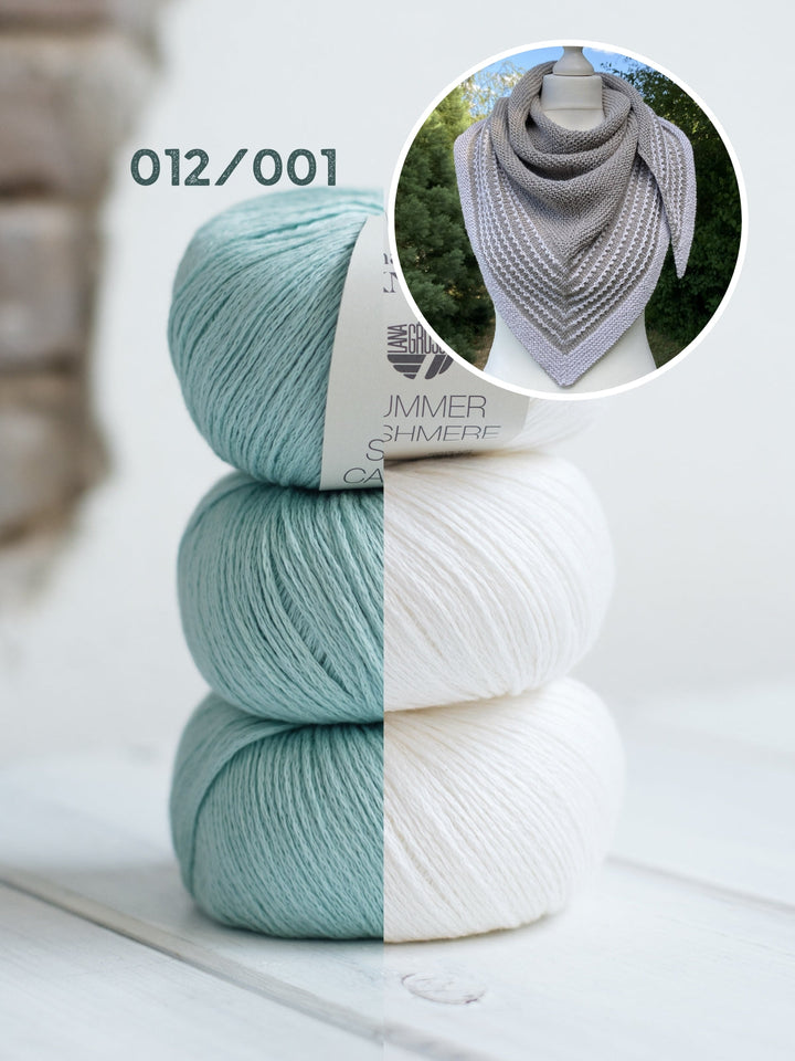 Strickpaket Lizas Tuch Pearly Lines - Summer Cashmere