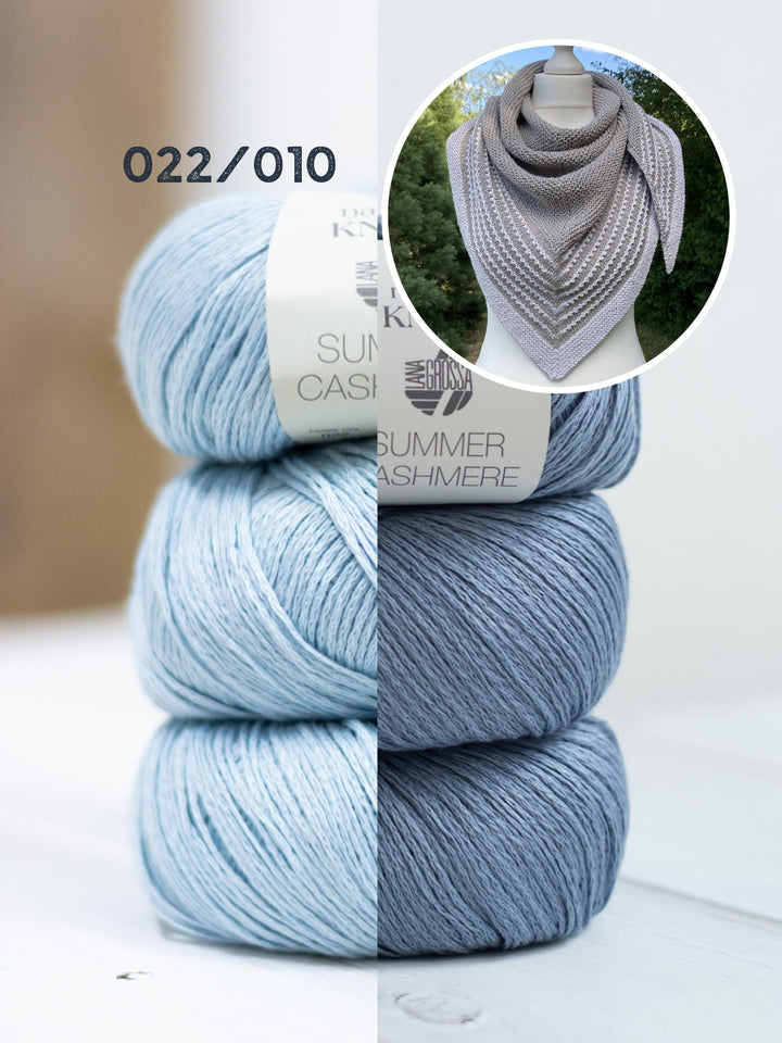 Strickpaket Lizas Tuch Pearly Lines - Summer Cashmere