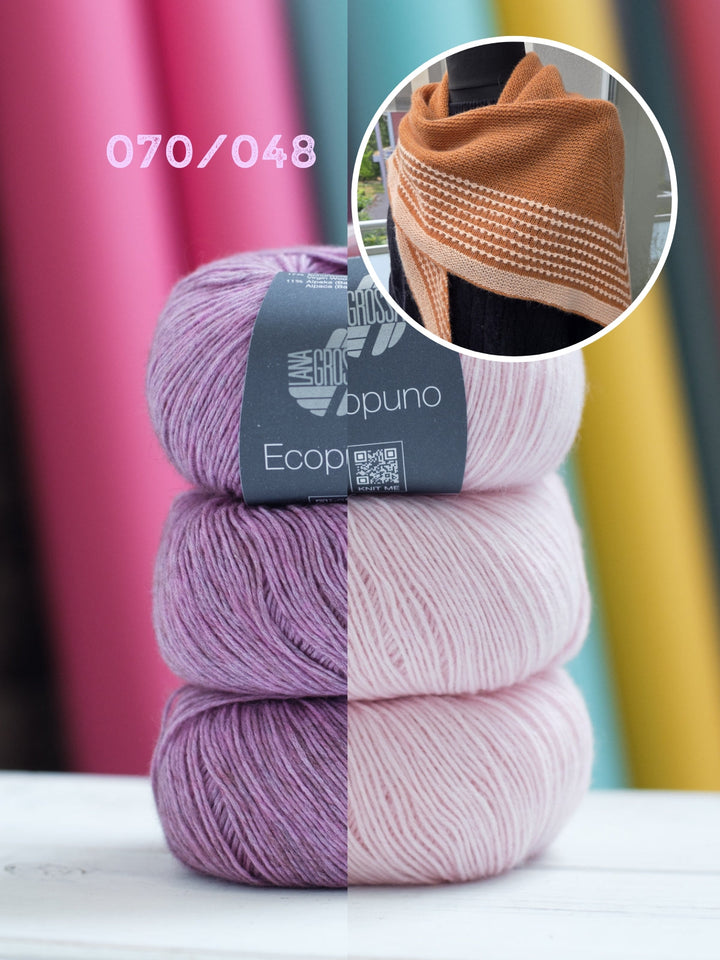 Strickpaket Lizas Tuch Pearly Lines - Ecopuno