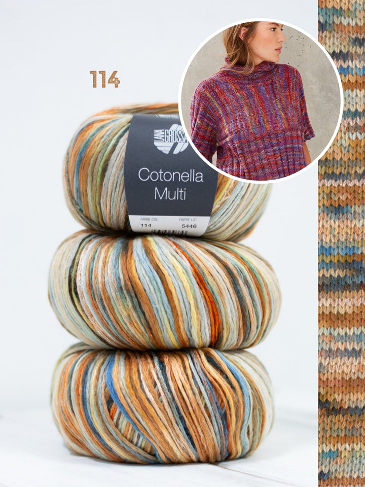 Strickpaket Cotonella Multi Kurzarmpulli