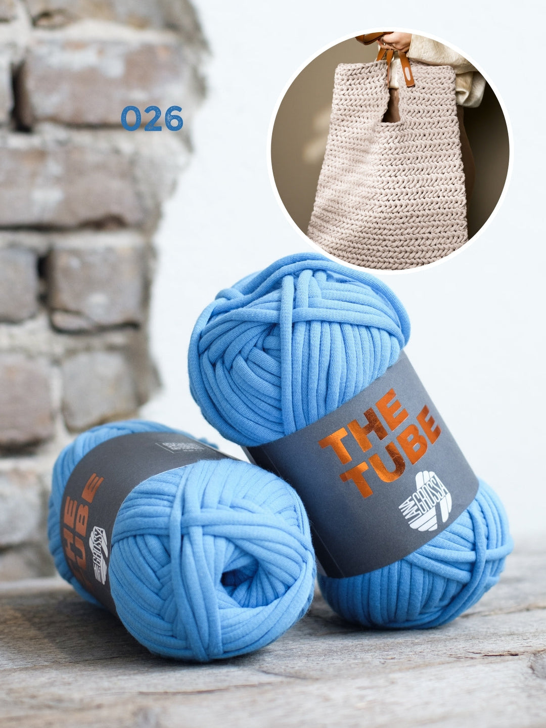 Häkelpaket The Tube Shopper im Fischgrätmuster