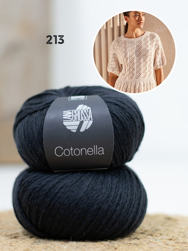 Strickpaket Cotonella Shirt im Ajourmuster