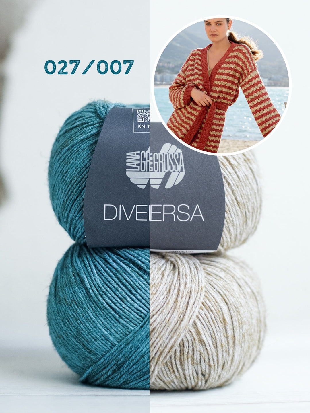 Häkelpaket Diversa Jacke im Muschelmuster