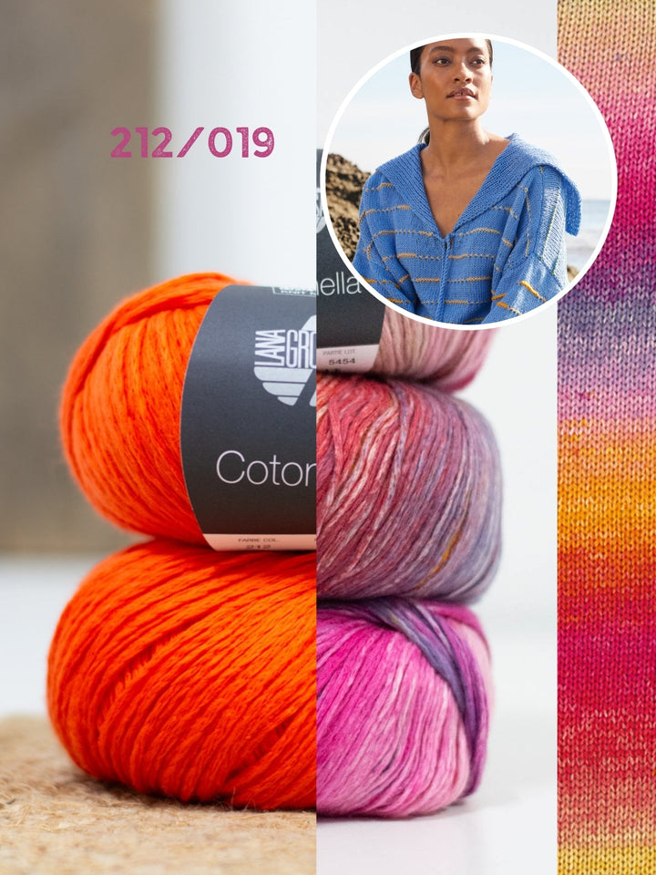 Strickpaket Cotonella Pullover mit Streifen