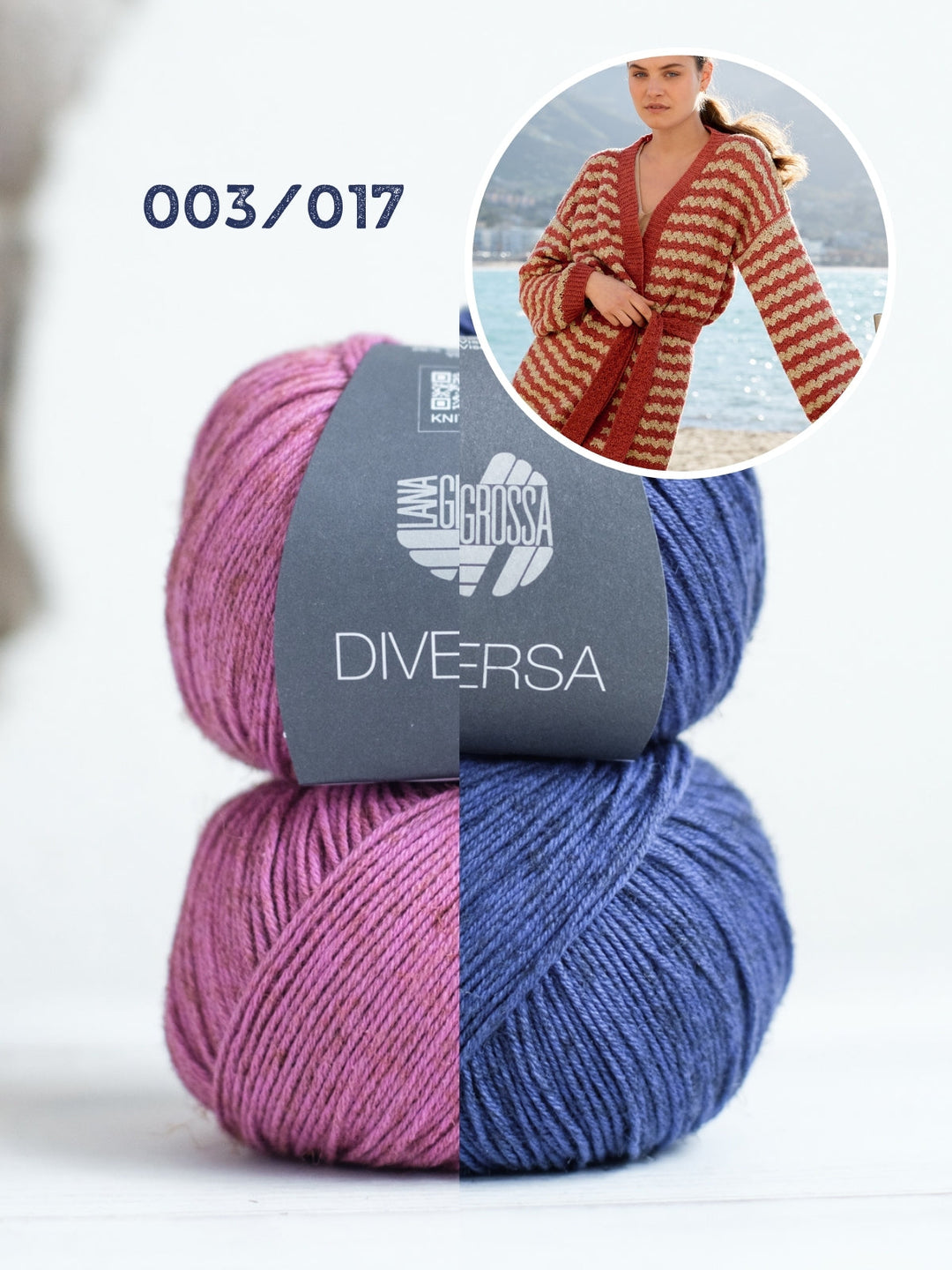 Häkelpaket Diversa Jacke im Muschelmuster