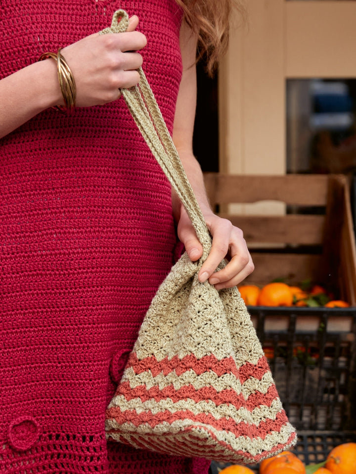 Häkelpaket Diversa Henkeltasche im Muschelmuster
