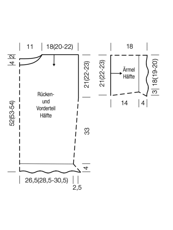 Strickpaket Cotonella Shirt mit Streifen Top Down