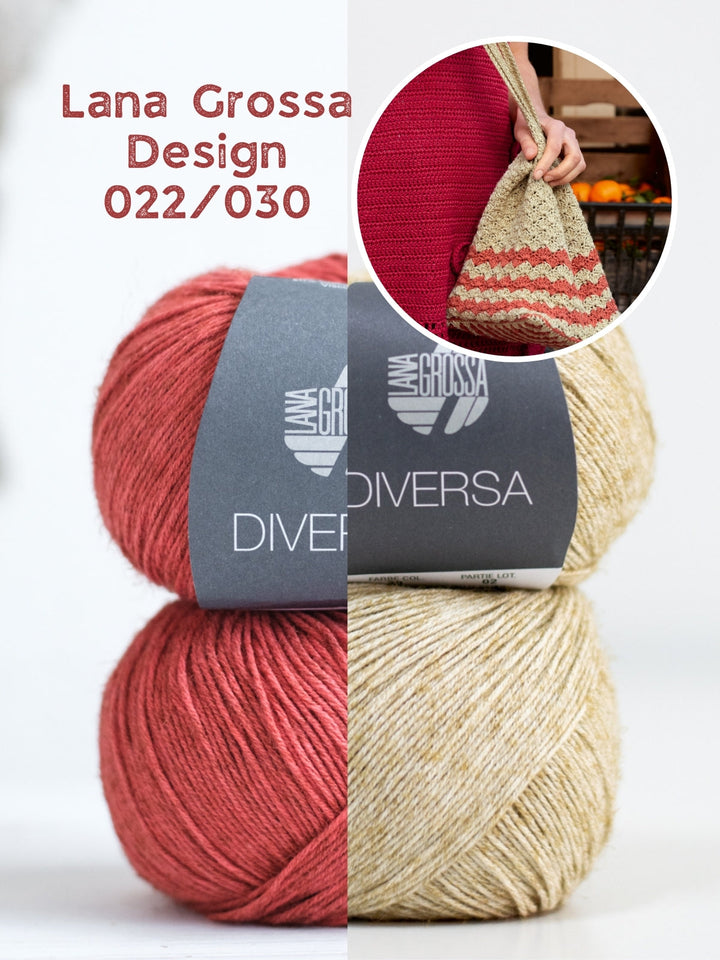 Häkelpaket Diversa Henkeltasche im Muschelmuster