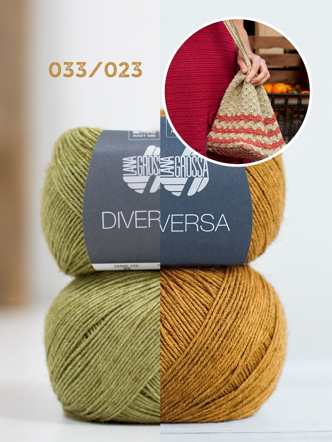 Häkelpaket Diversa Henkeltasche im Muschelmuster