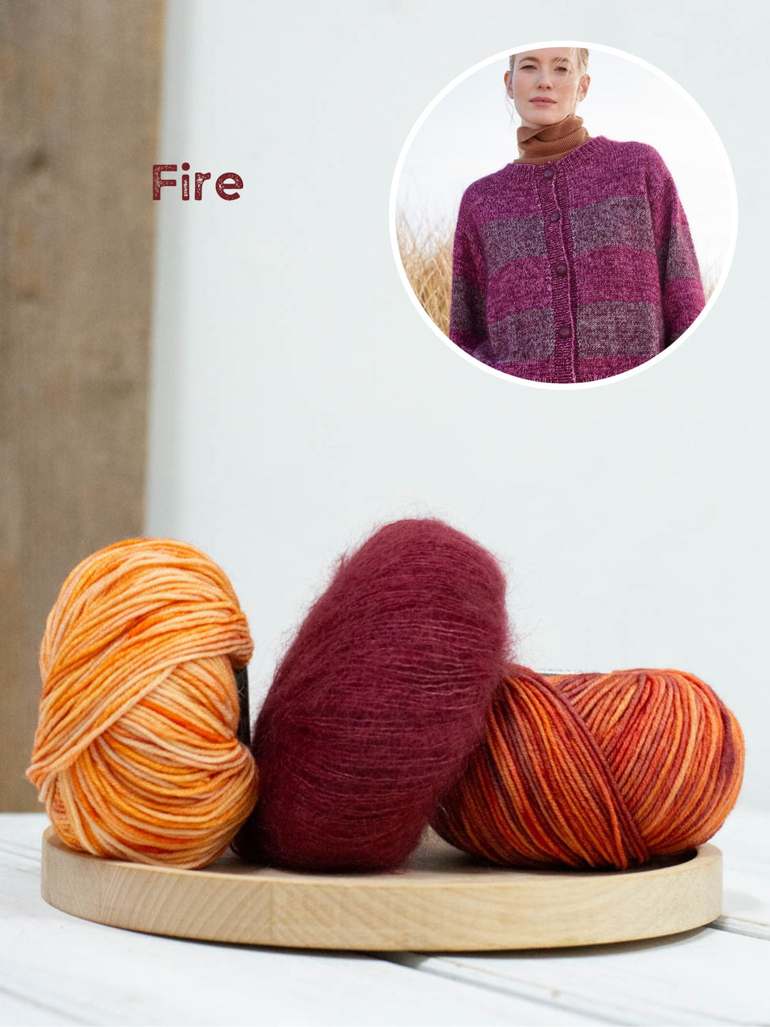 Strickpaket Cool Wool Vintage Silkhair Streifenjacke