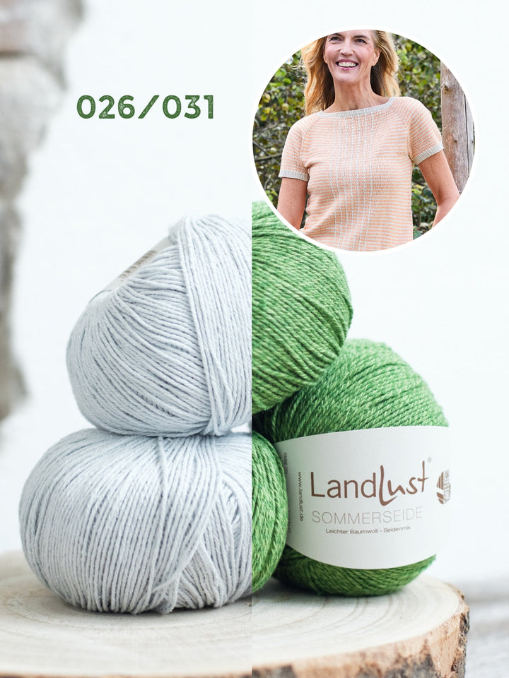 Strickpaket Landlust Sommerseide top-down Shirt