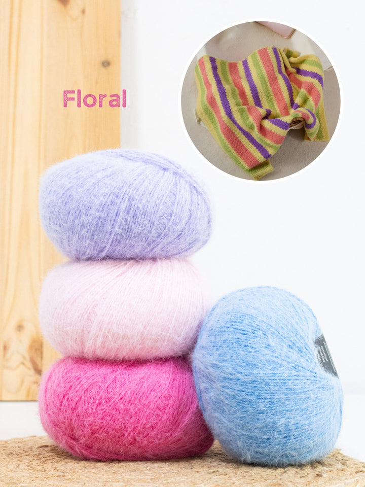 Häkelpaket Cosy Socks Gestreifte Decke