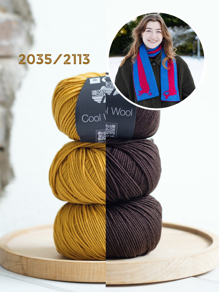 Strickpaket Sausage Dog Scarf - Englischsprachig - Devout Hand