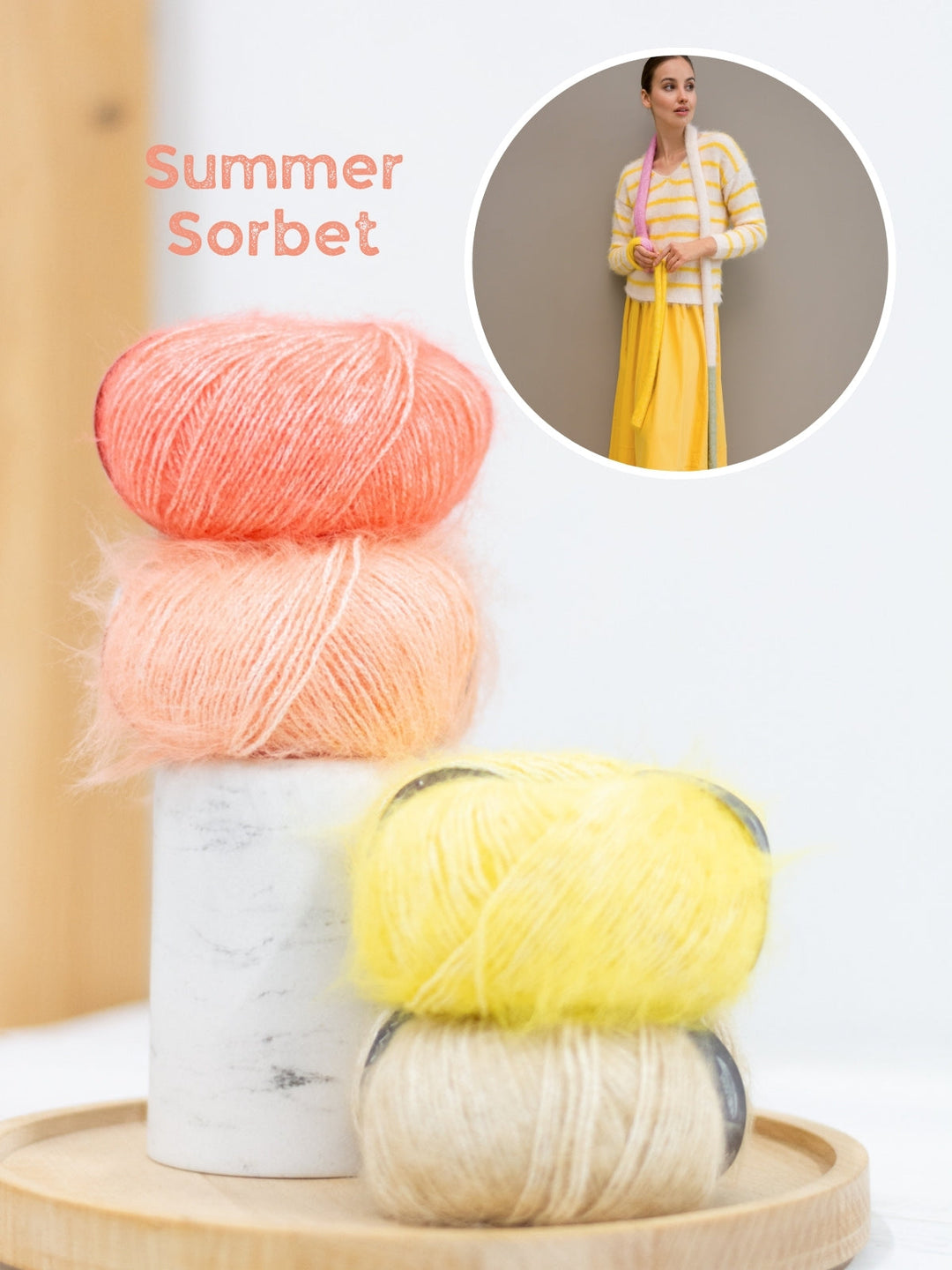 Strickpaket Finito Colorblock Schal