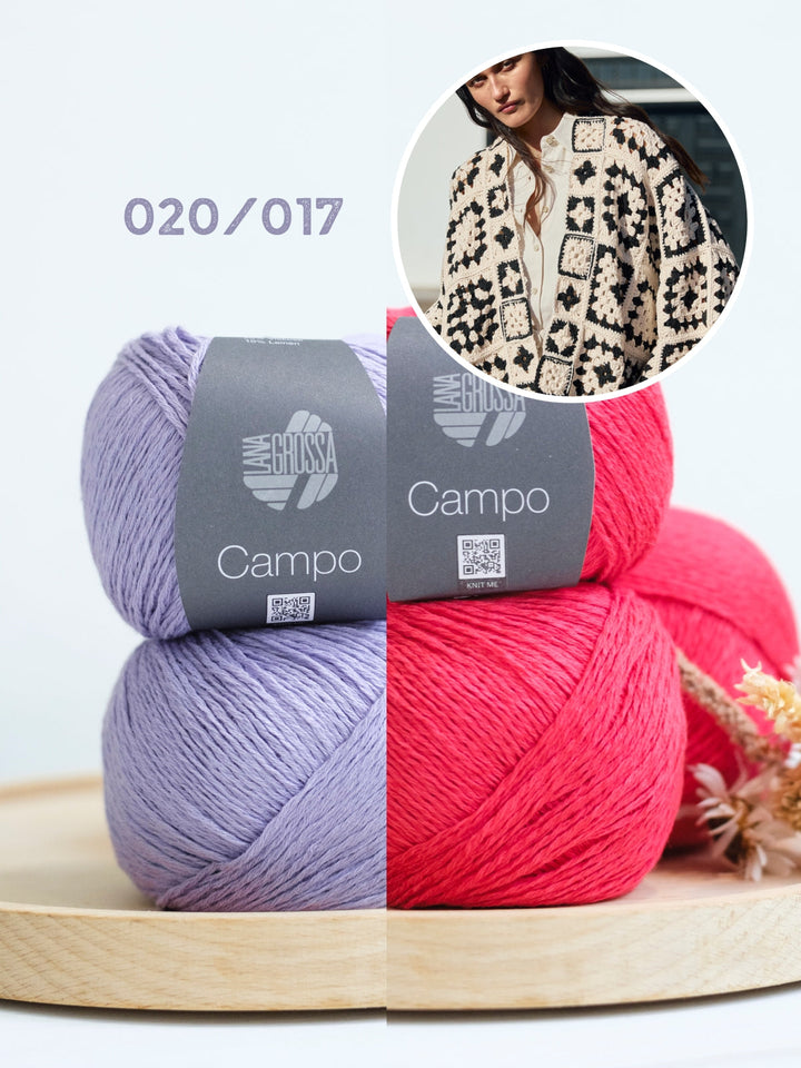 Häkelpaket Campo oversized Granny-Cardigan