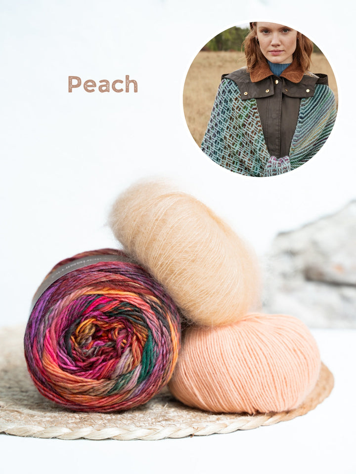 Strickpaket Ecopuno Colorissimo Silkhair Mosaik-Tuch