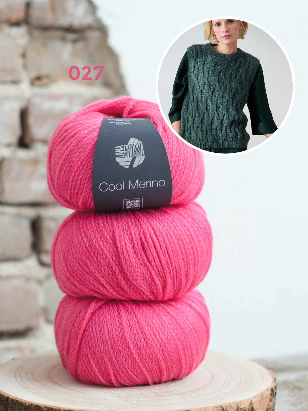 Strickpaket Cool Merino Pullunder mit Struktur
