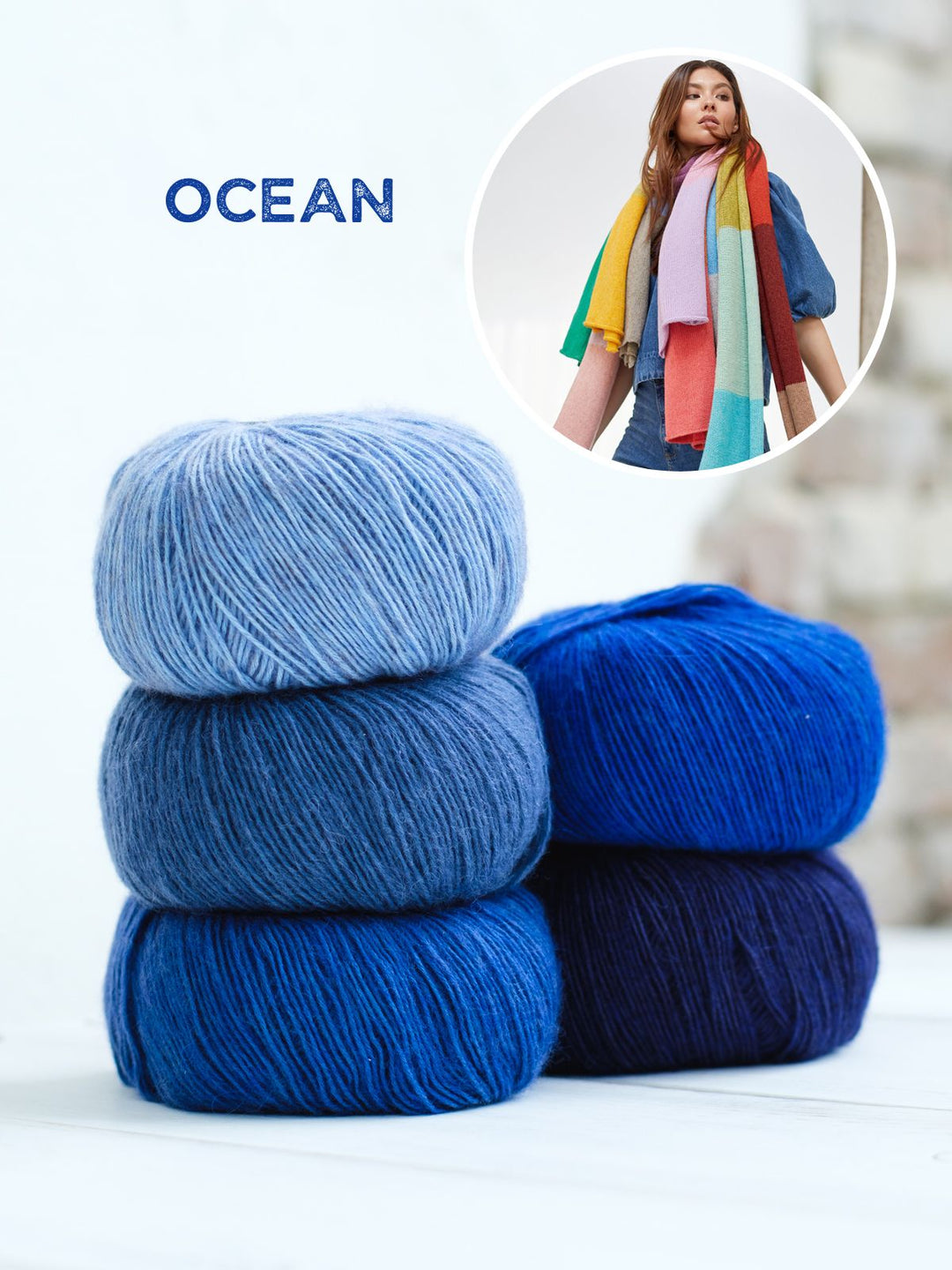 Strickpaket Ecopuno Streifenschal