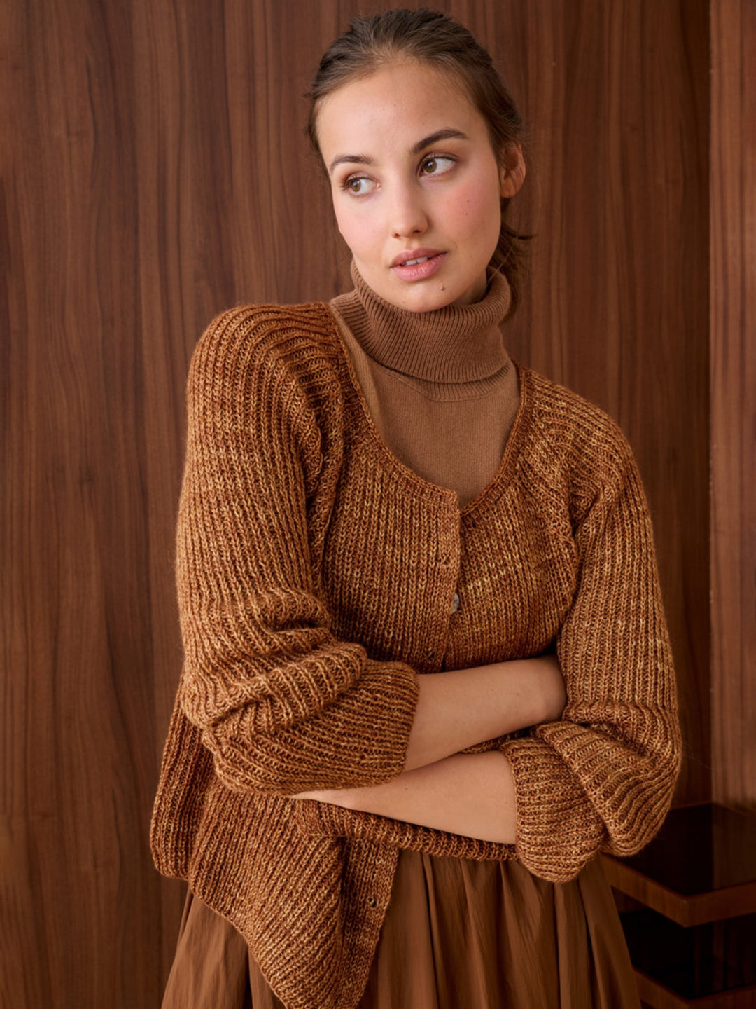 Strickpaket Brigitte Silkdream Jacke im Halbpatentmuster