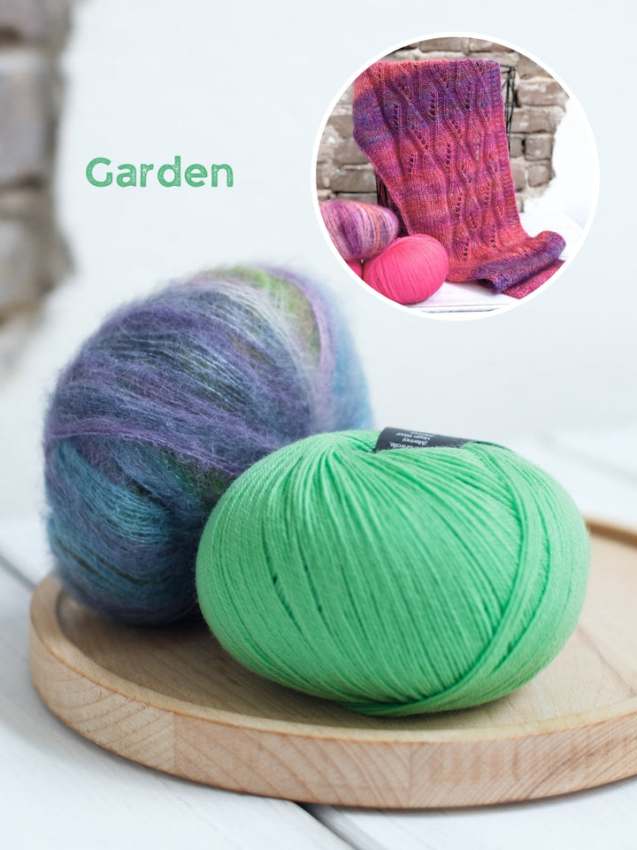 Strickpaket Lizas Tuch Little Vintage Dream - Silkhair Print