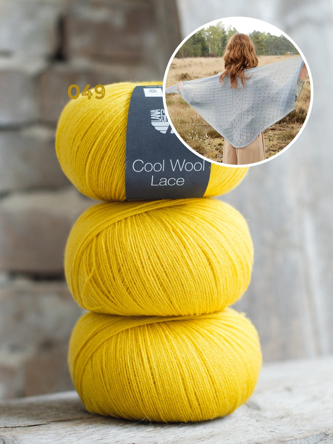Strickpaket Cool Wool Lace Faroërtuch