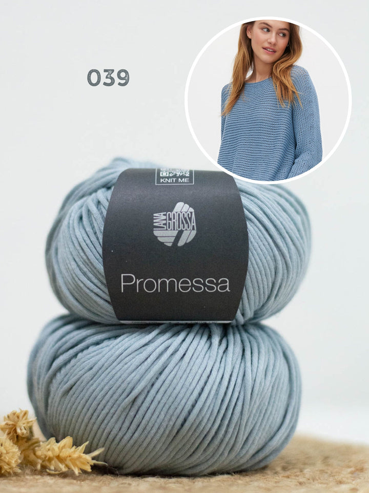 Strickpaket Promessa Pullover im Rippenmuster