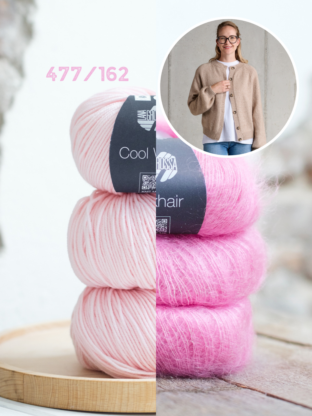 Strickpaket Classy Raglan Jacket - Cool Wool Silkhair