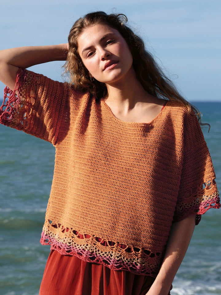 Häkelpaket Diversa Pullover im Ananasmuster