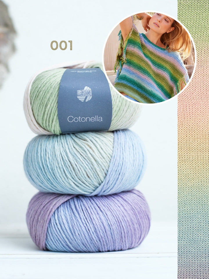 Strickpaket Cotonella Slipover mit Fransen