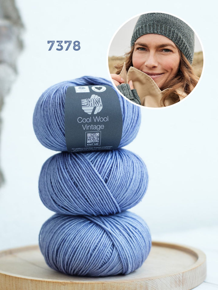 Strickpaket Cool Wool (Vintage) Mütze + Stulpen