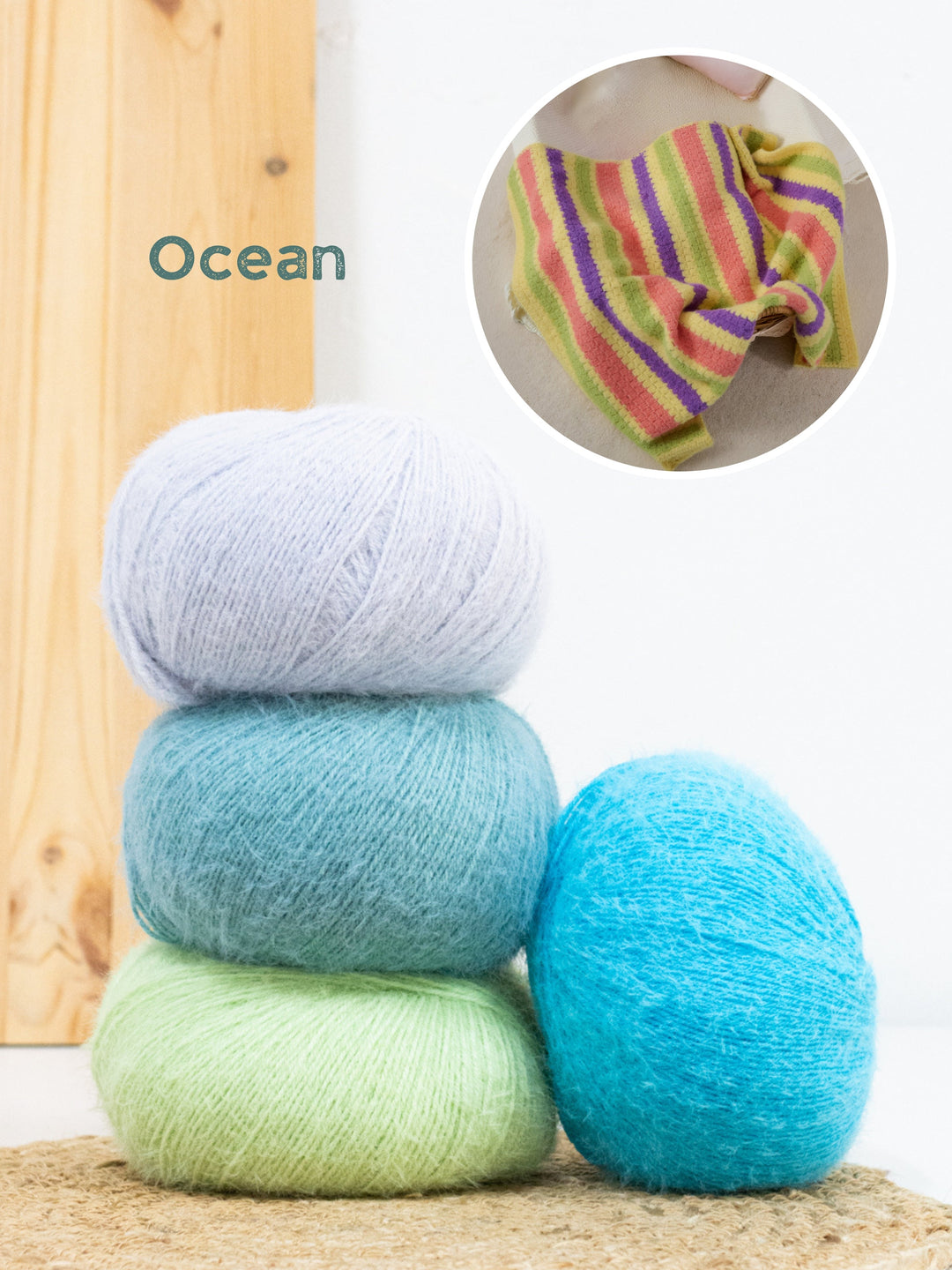 Häkelpaket Cosy Socks Gestreifte Decke