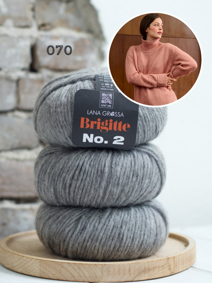 Strickpaket Brigitte No. 2 Rollkragenpullover
