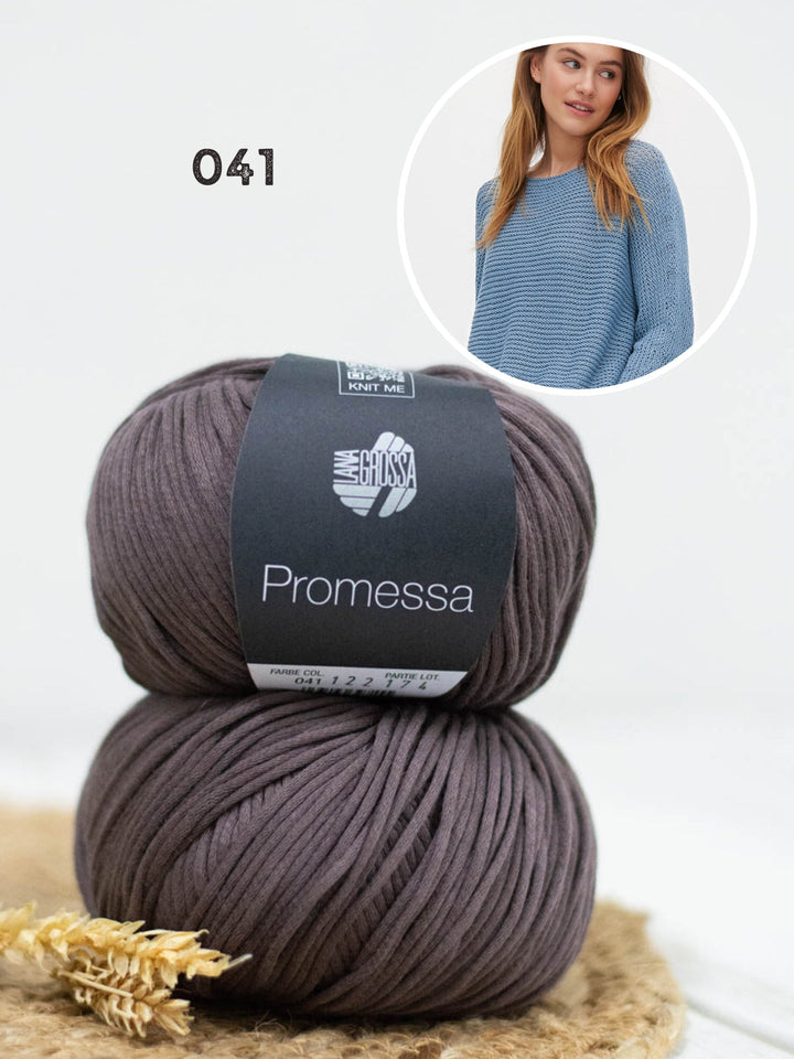 Strickpaket Promessa Pullover im Rippenmuster
