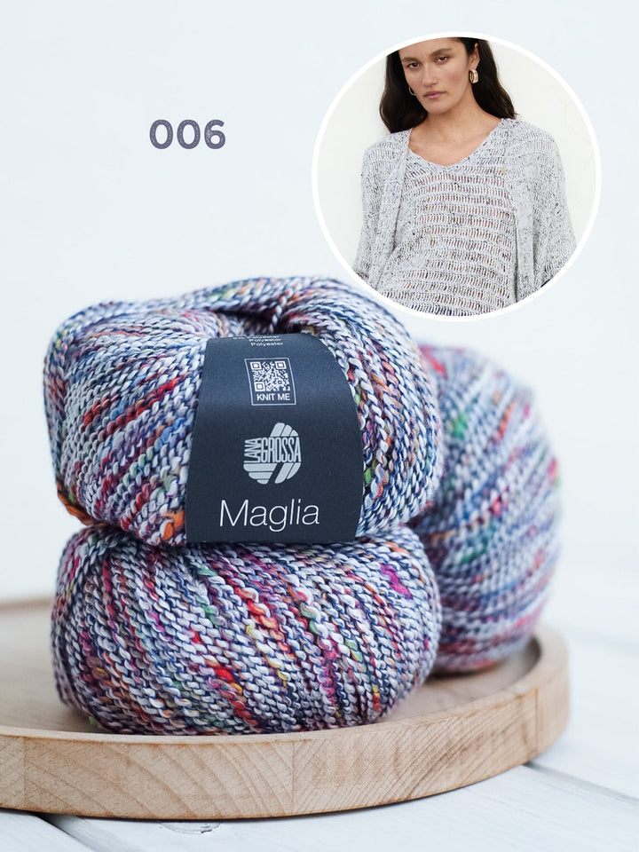 Häkelpaket Maglia Top mit V-Ausschnitt
