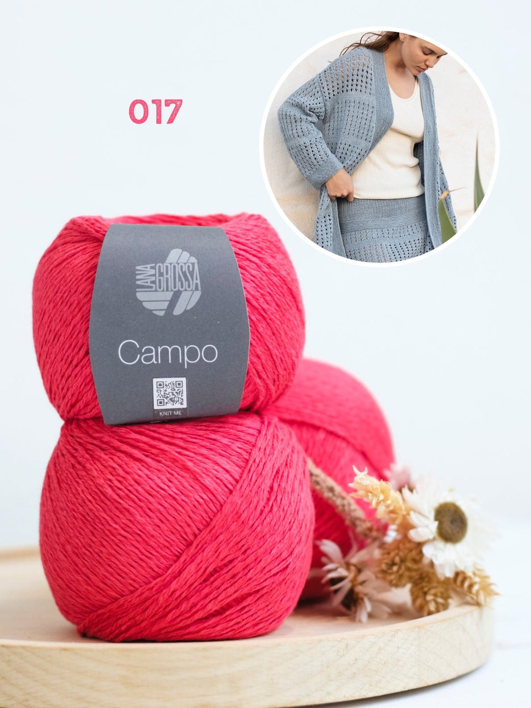 Strickpaket Campo Jacke mit Ajourmuster