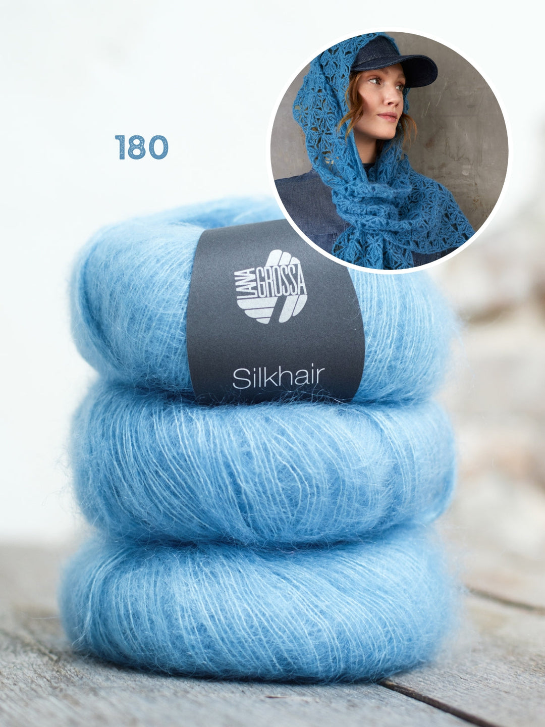 Häkelpaket Silkhair Ajourschal