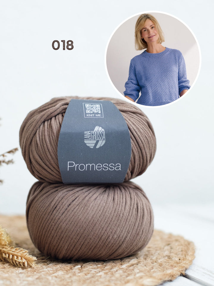 Strickpaket Promessa Pullover mit Strukturmuster