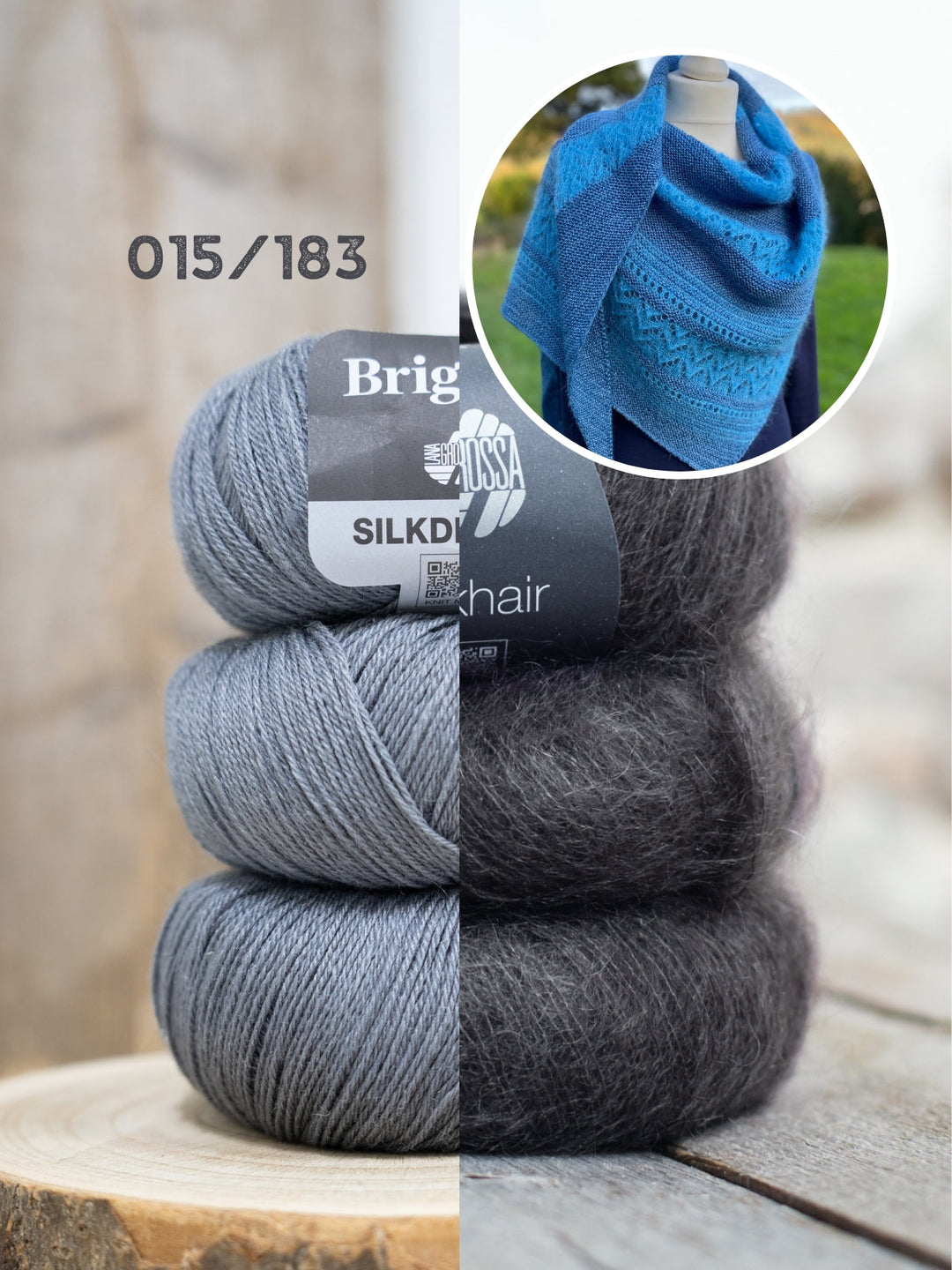 Strickpaket Lizas Tuch Tintenzauber