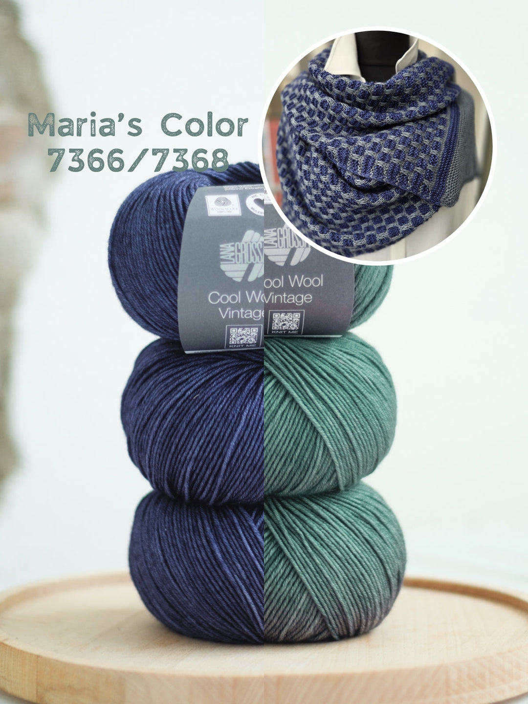 Strickpaket Lizas Tuch September Vibes - Cool Wool Vintage