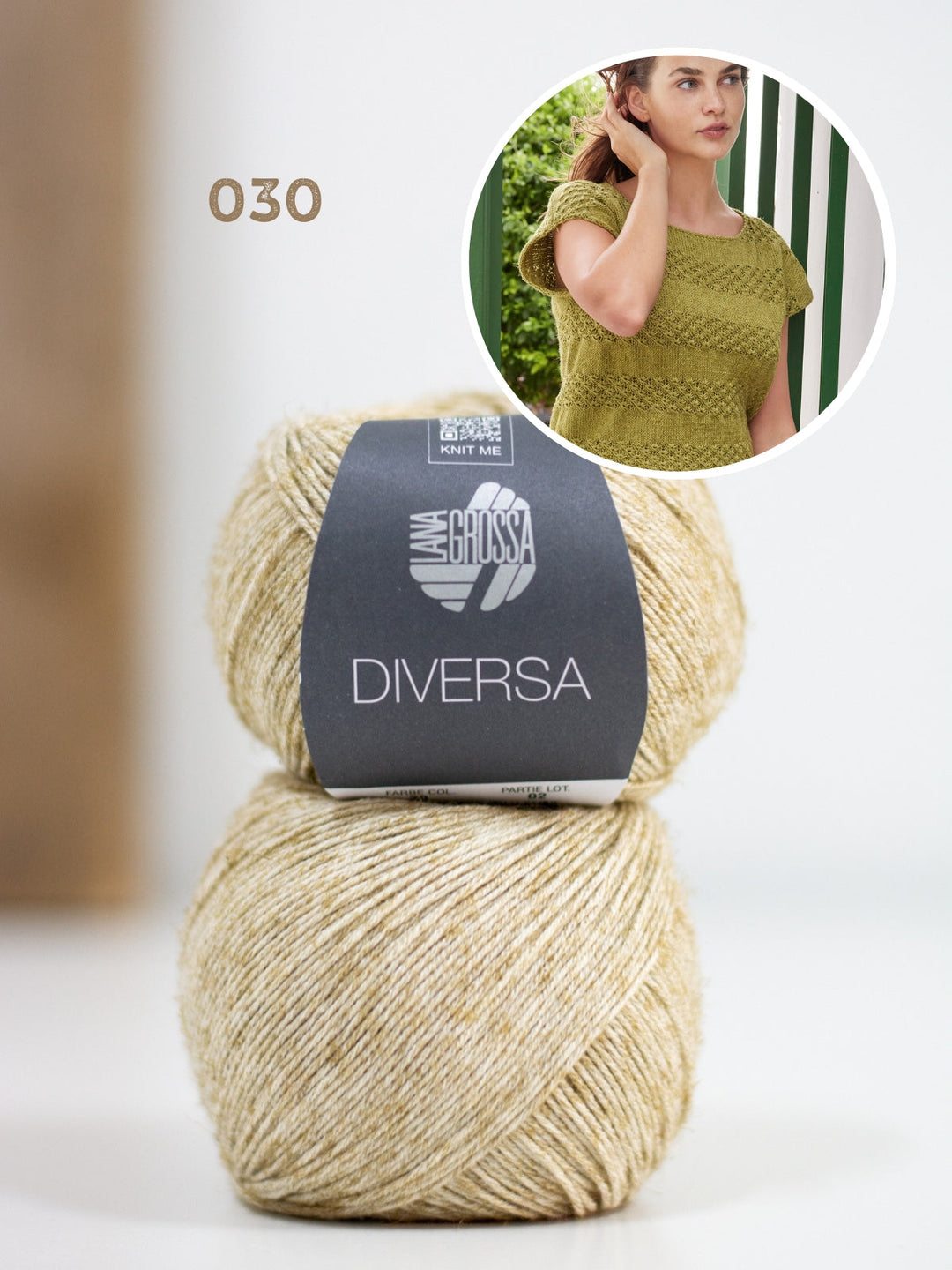 Strickpaket Diversa Top mit Blumenmuster