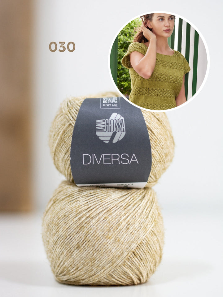 Strickpaket Diversa Top mit Blumenmuster