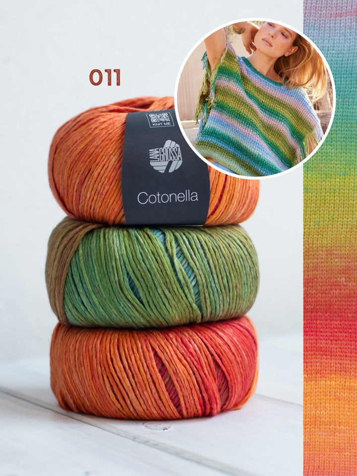 Strickpaket Cotonella Slipover mit Fransen