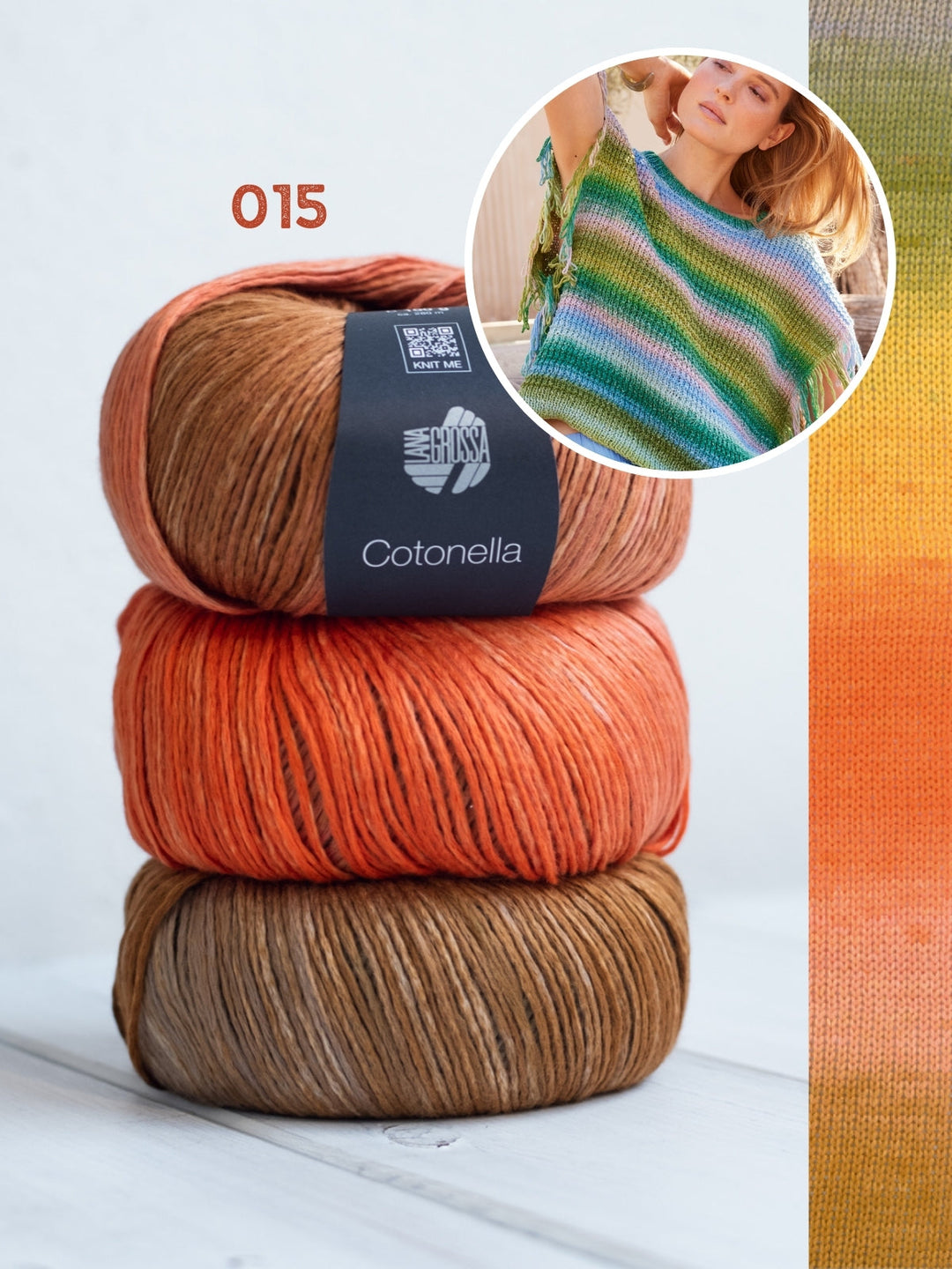Strickpaket Cotonella Slipover mit Fransen