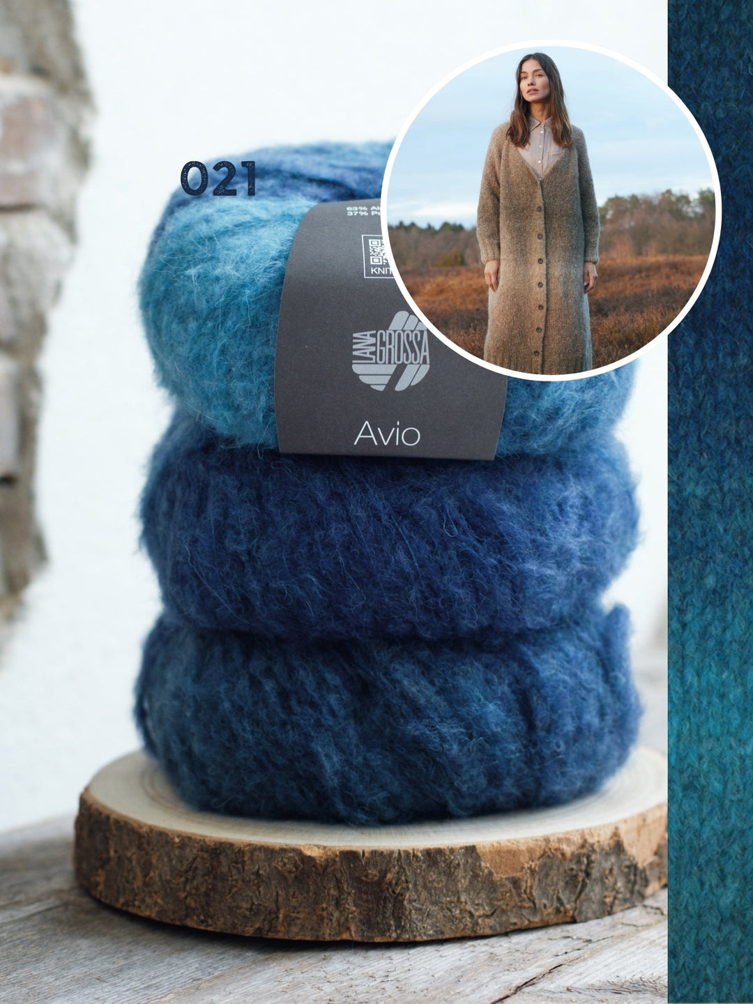 Strickpaket Avio Raglan Mantel