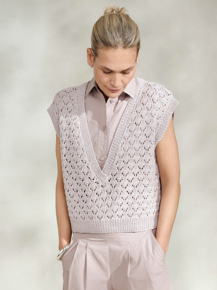 Strickpaket Elastico Pullunder mit V-Ausschnitt