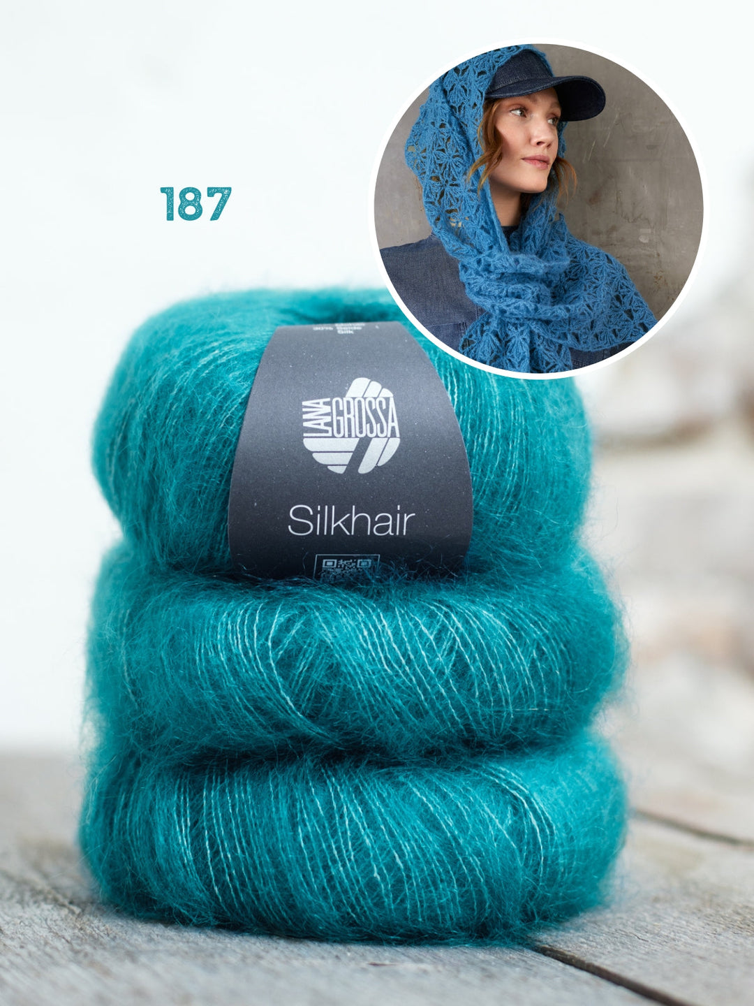 Häkelpaket Silkhair Ajourschal