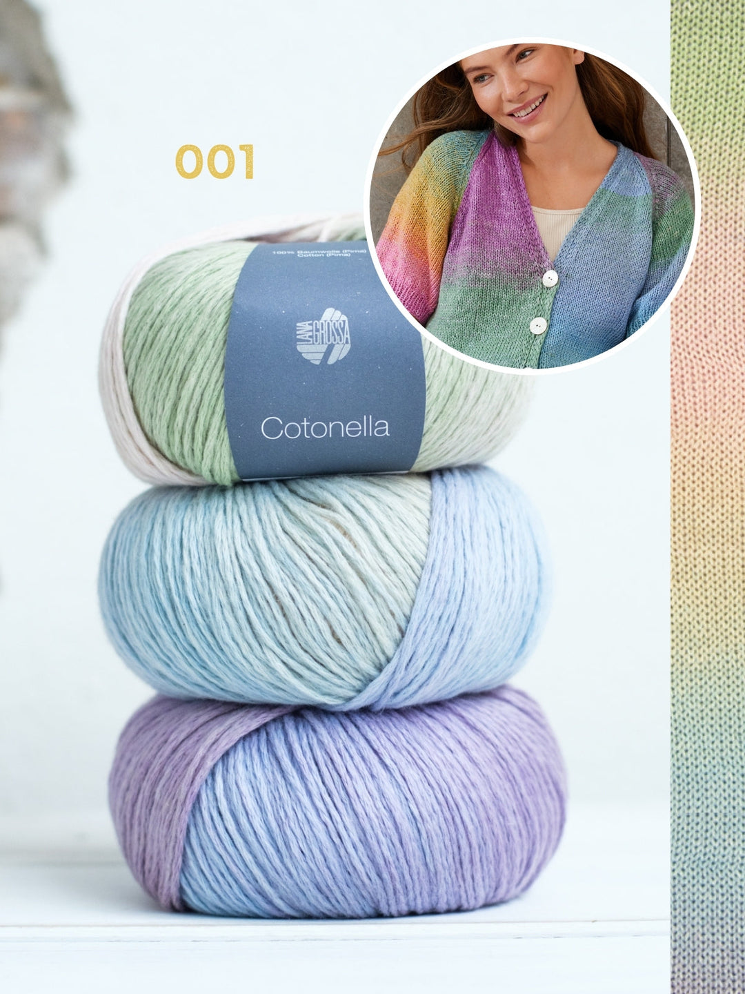 Strickpaket Cotonella Kurze Raglanjacke