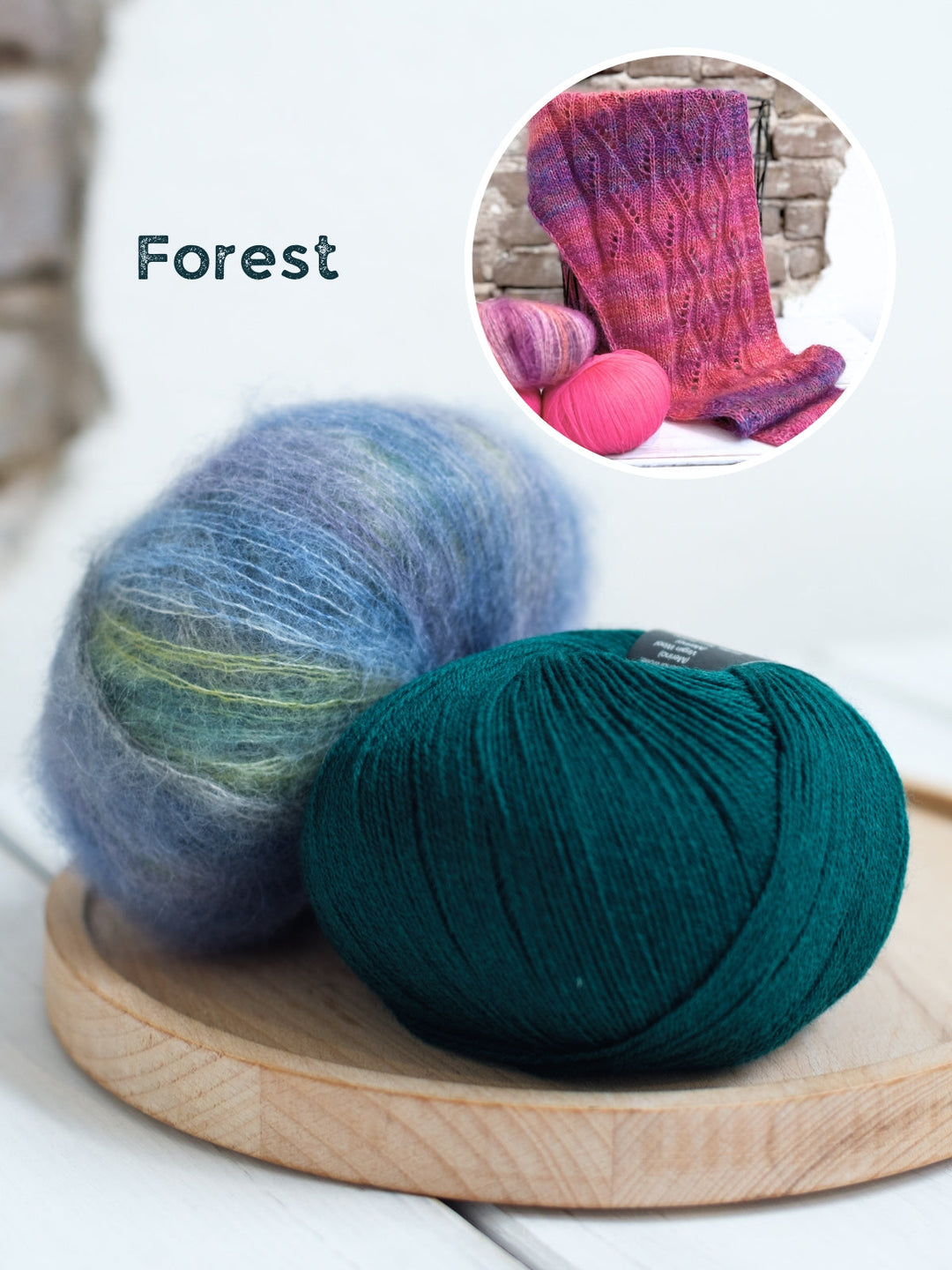 Strickpaket Lizas Tuch Little Vintage Dream - Silkhair Print