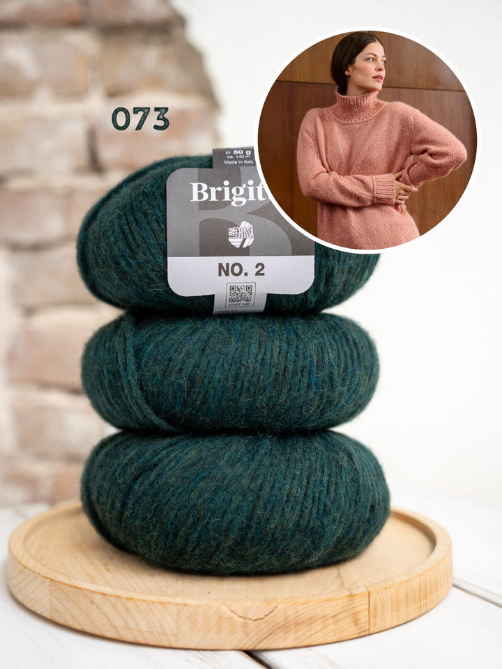 Strickpaket Brigitte No. 2 Rollkragenpullover