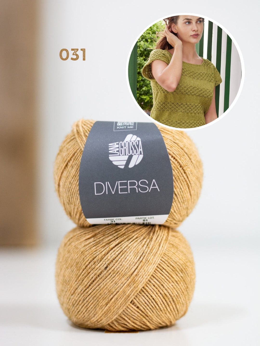 Strickpaket Diversa Top mit Blumenmuster